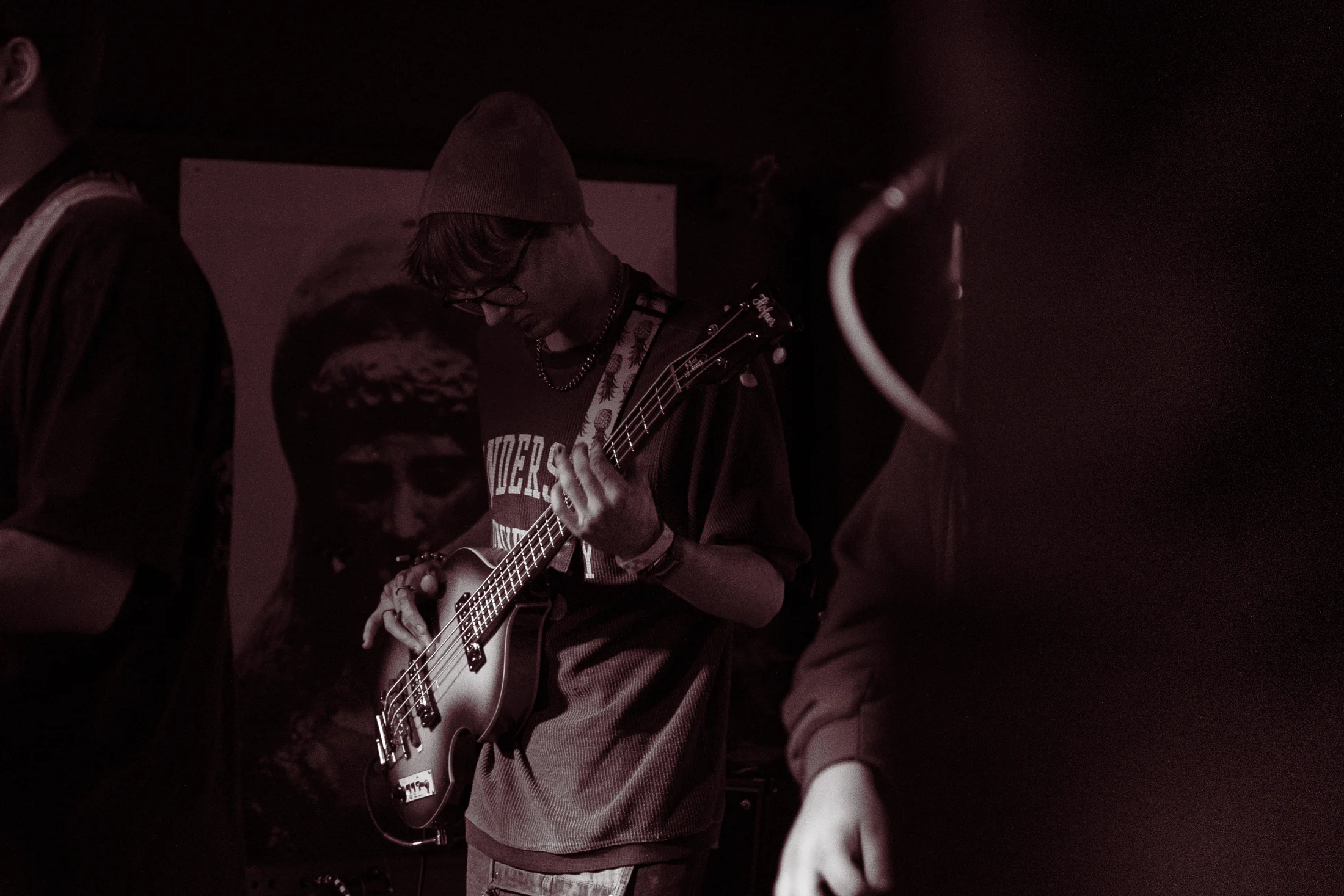Hollowstem guitarist performing live
