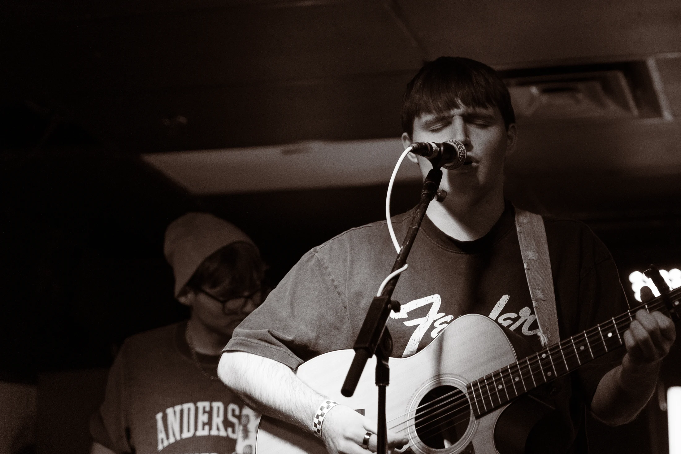 Hollowstem vocalist singing into a microphone